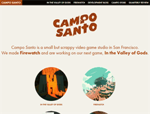 Tablet Screenshot of camposanto.com
